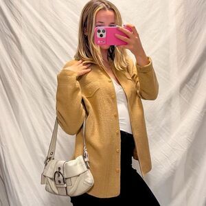 talbots 100%  wool button down